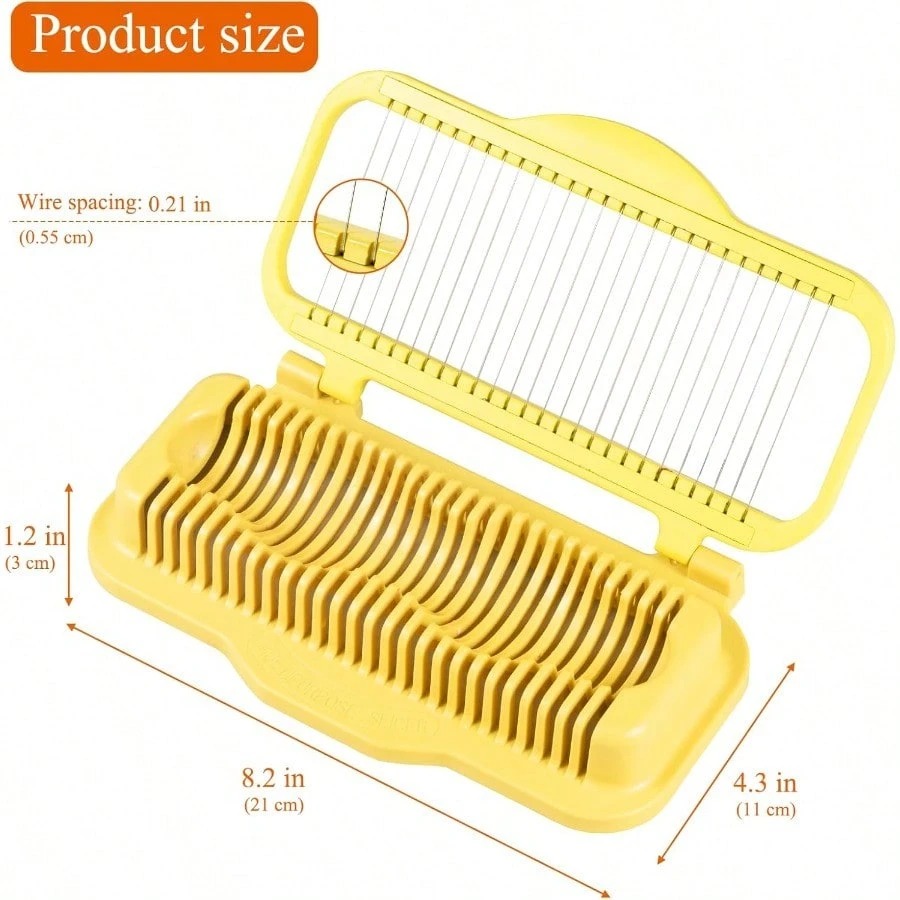 Large Multipurpose Egg & Fruit Slicer – Stainless Steel Wire Cutter
