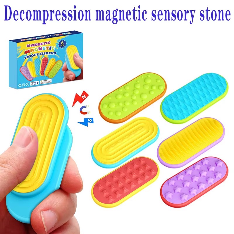 Magnetic Finger Slider Fidget Toy – Stress Relief Sensory Fingertip Toy for Adults & Teens