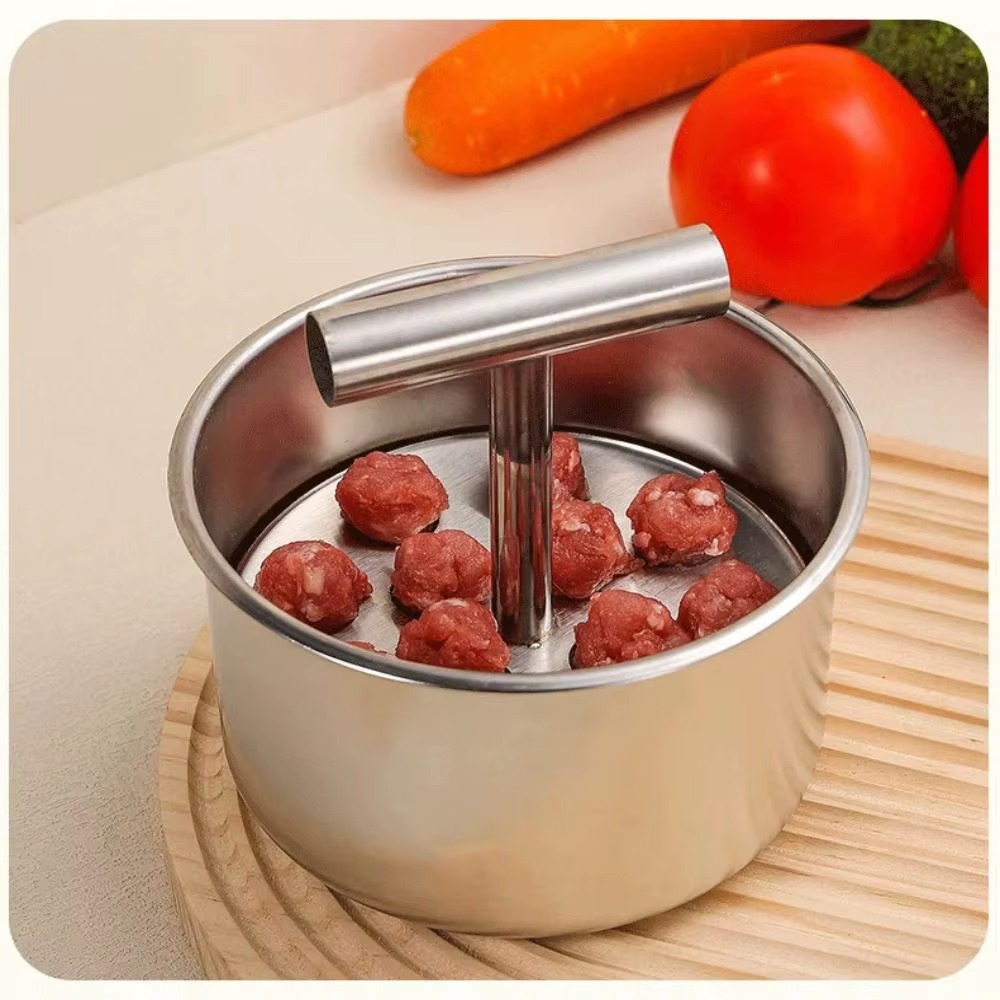 Stainless Steel Hand Press Meatball Maker – Quick & Easy Meatball Molding Tool