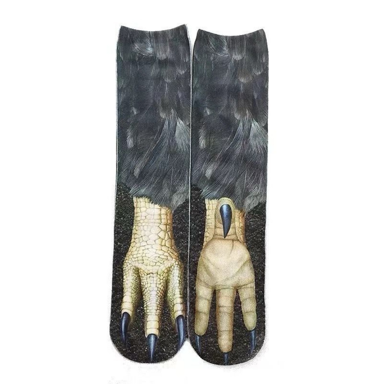 Funny 3D Animal Paw Print Socks – Realistic Cat, Dog & Tiger Novelty Socks