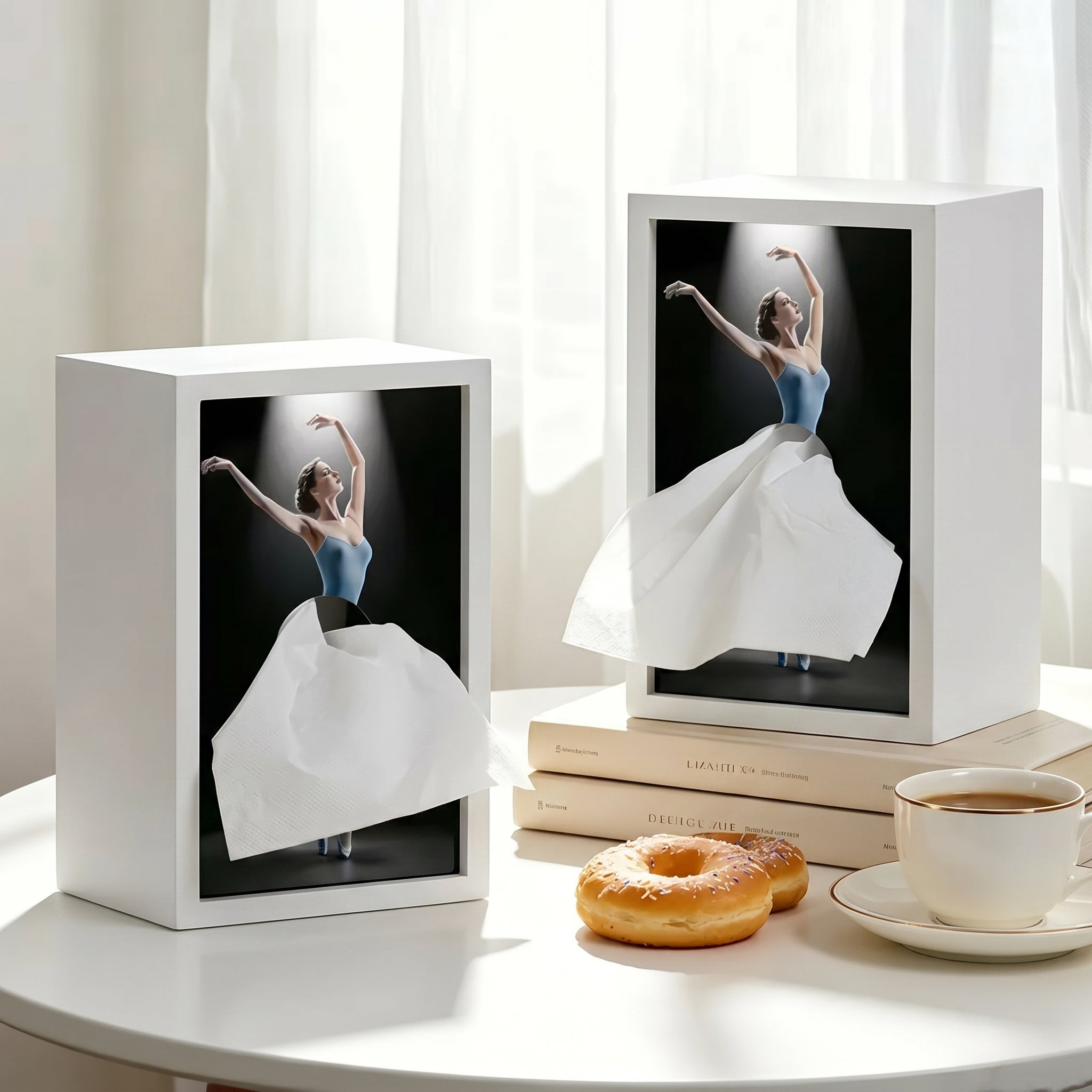 🩰 Ballerina Wooden Tissue Box Holder
