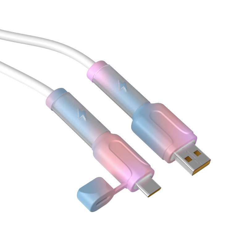 Soft Silicone Charging Cable Protector – Anti-Break Cable Sleeve with Dust Cap