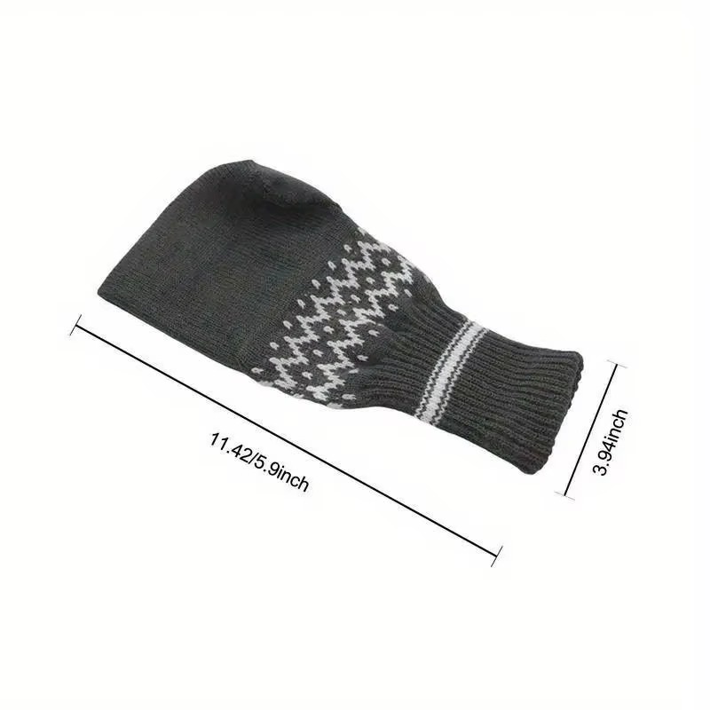 Winter Beer Mitten Gloves – Warm Knitted Drink Holder Gloves for Camping, Parties & Outdoor Activities