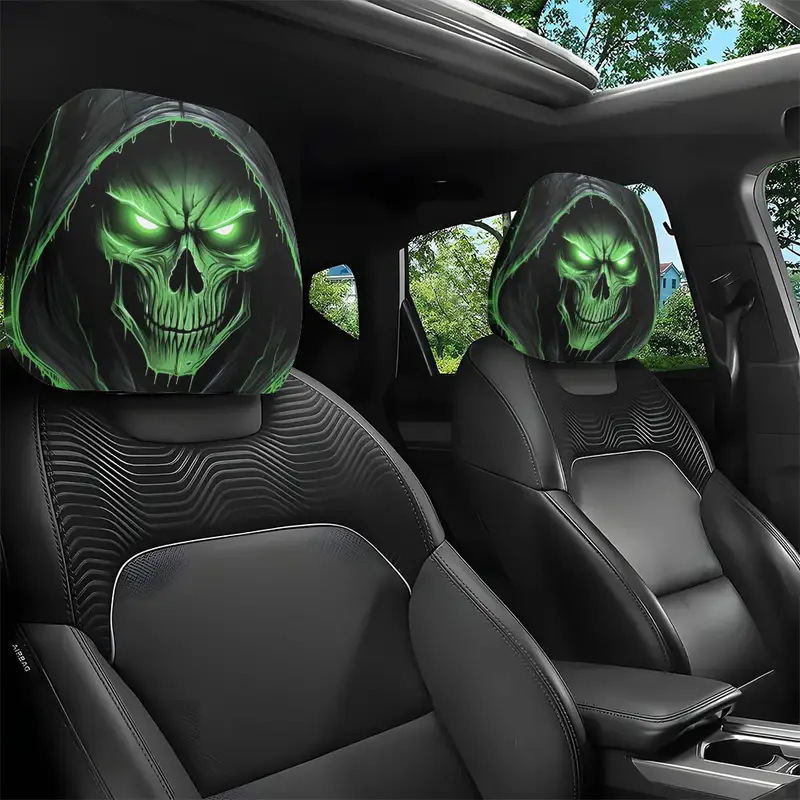 Funny Horror Face Headrest Covers (2PCS)