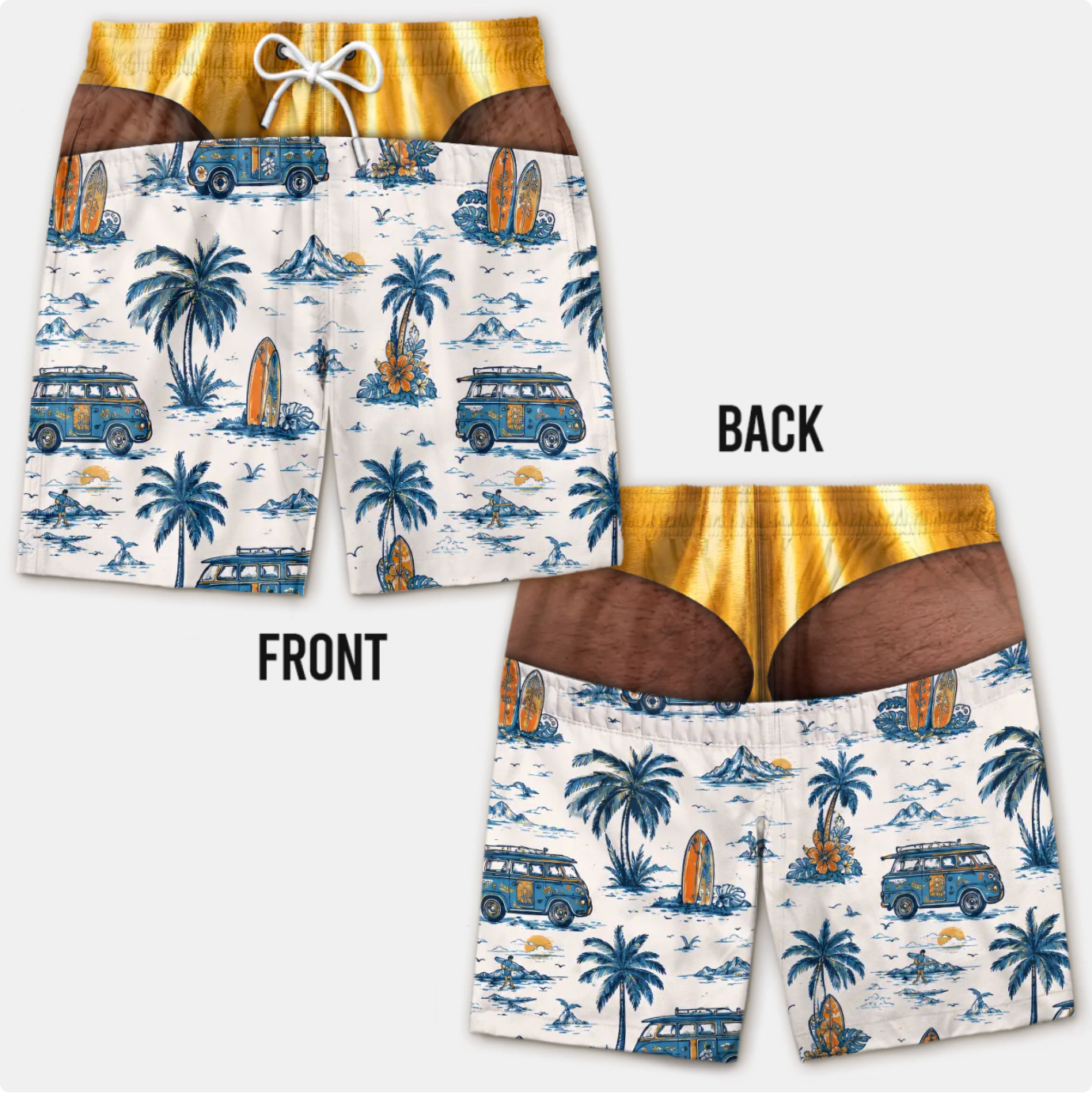Funny Patriotic Men’s Swim Trunks