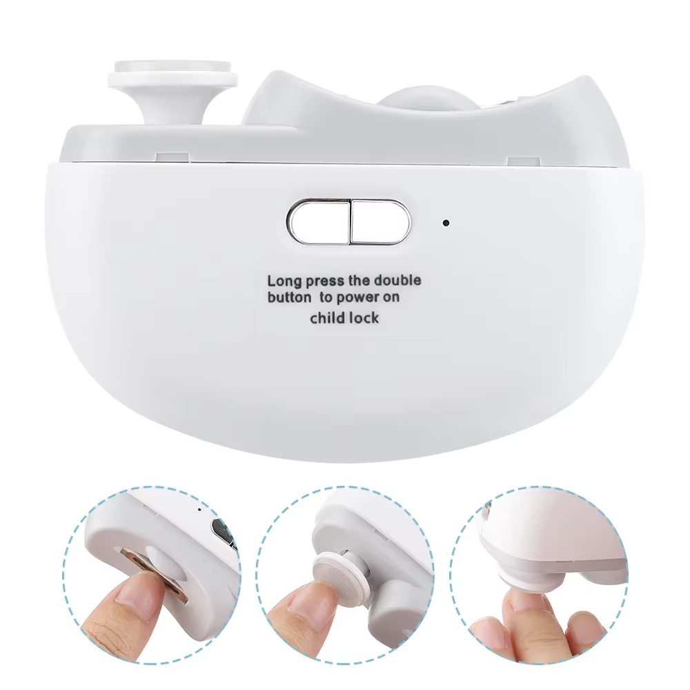 3-in-1 Rechargeable Electric Nail Clipper – Nail Trimmer & Polisher with LED Light