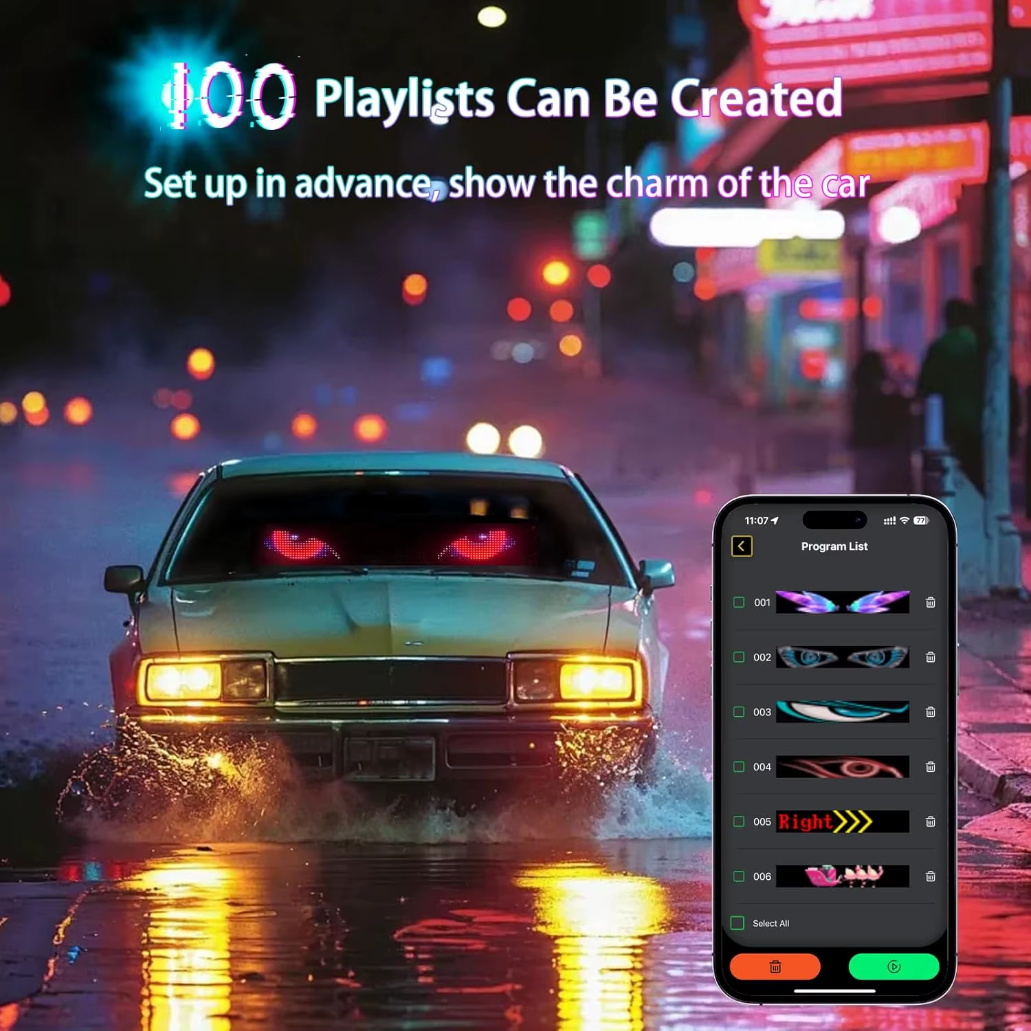 Programmable LED Matrix Sign for Cars – Waterproof Scrolling Display
