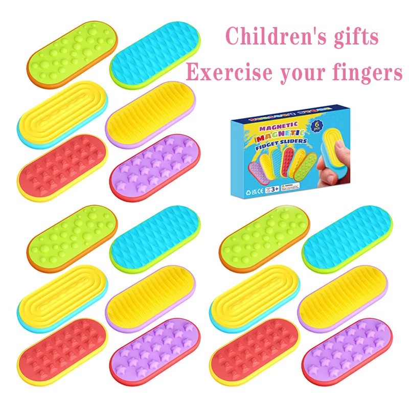 Magnetic Finger Slider Fidget Toy – Stress Relief Sensory Fingertip Toy for Adults & Teens