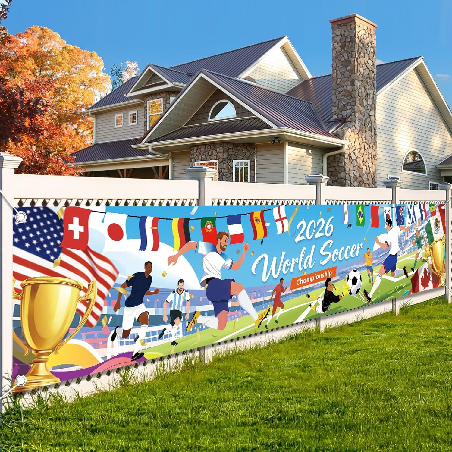 2026 Football-Themed Printed Banner