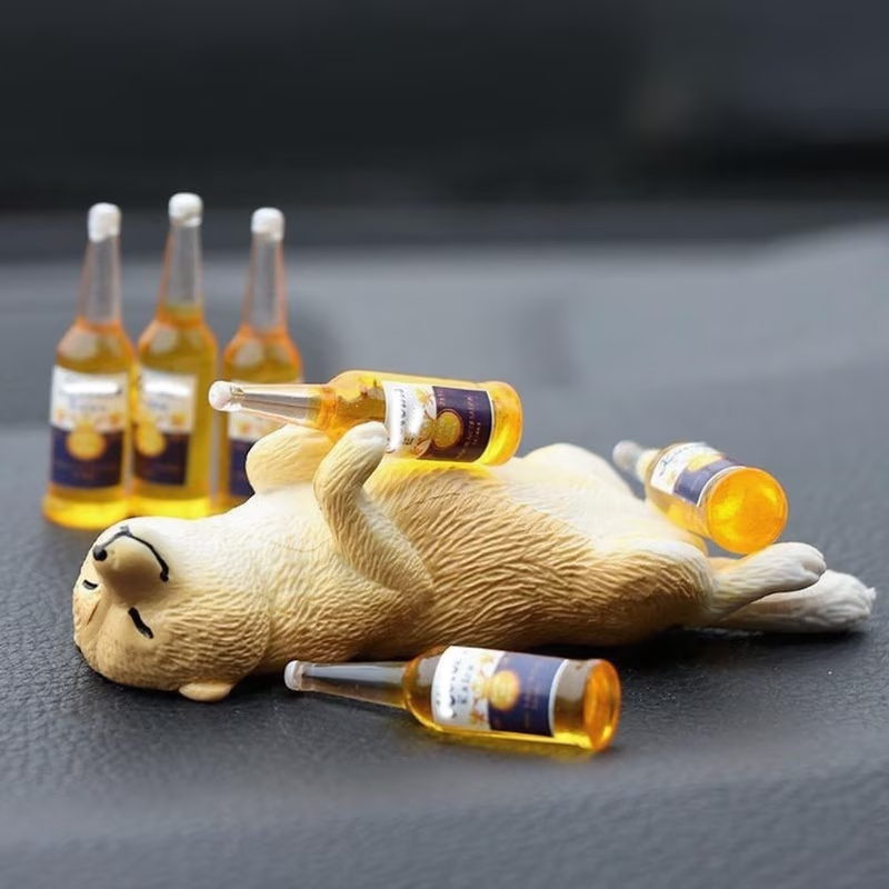 Cute Sleeping Pet Resin Figurines 🐶🐱🍺