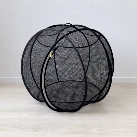 🐱🌍 360° Panoramic Rolling Cat Playpen Ball – Foldable Mesh Outdoor Pet Enclosure
