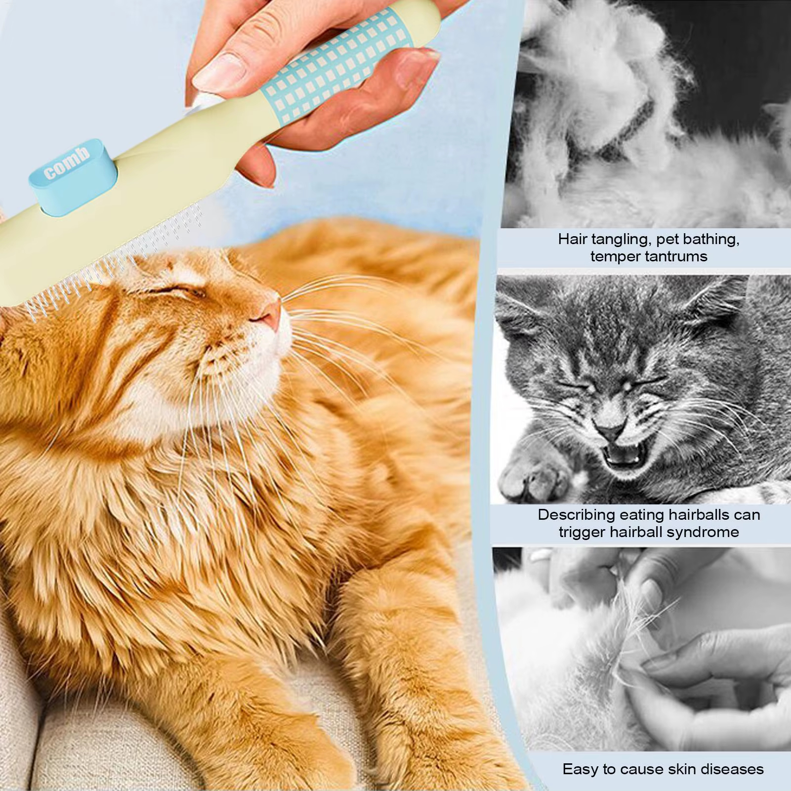 Self-Cleaning Pet Grooming Brush