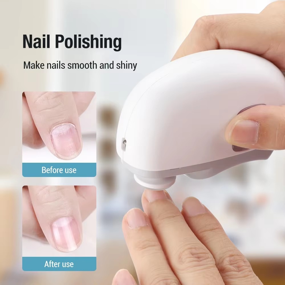 3-in-1 Rechargeable Electric Nail Clipper – Nail Trimmer & Polisher with LED Light