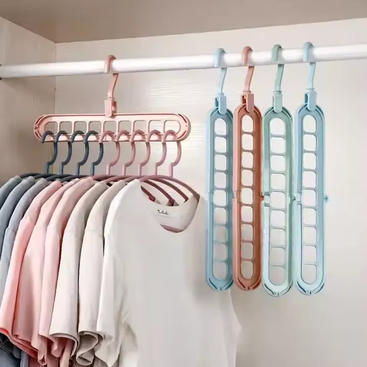 9-Hole Space Saving Clothes Hanger Organizer