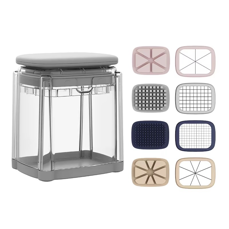 4-in-1 French Fry Cutter & Vegetable Chopper with Interchangeable Blades
