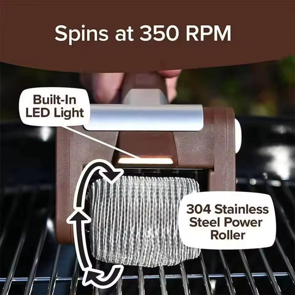 Electric Stainless Steel Roller Grill Brush