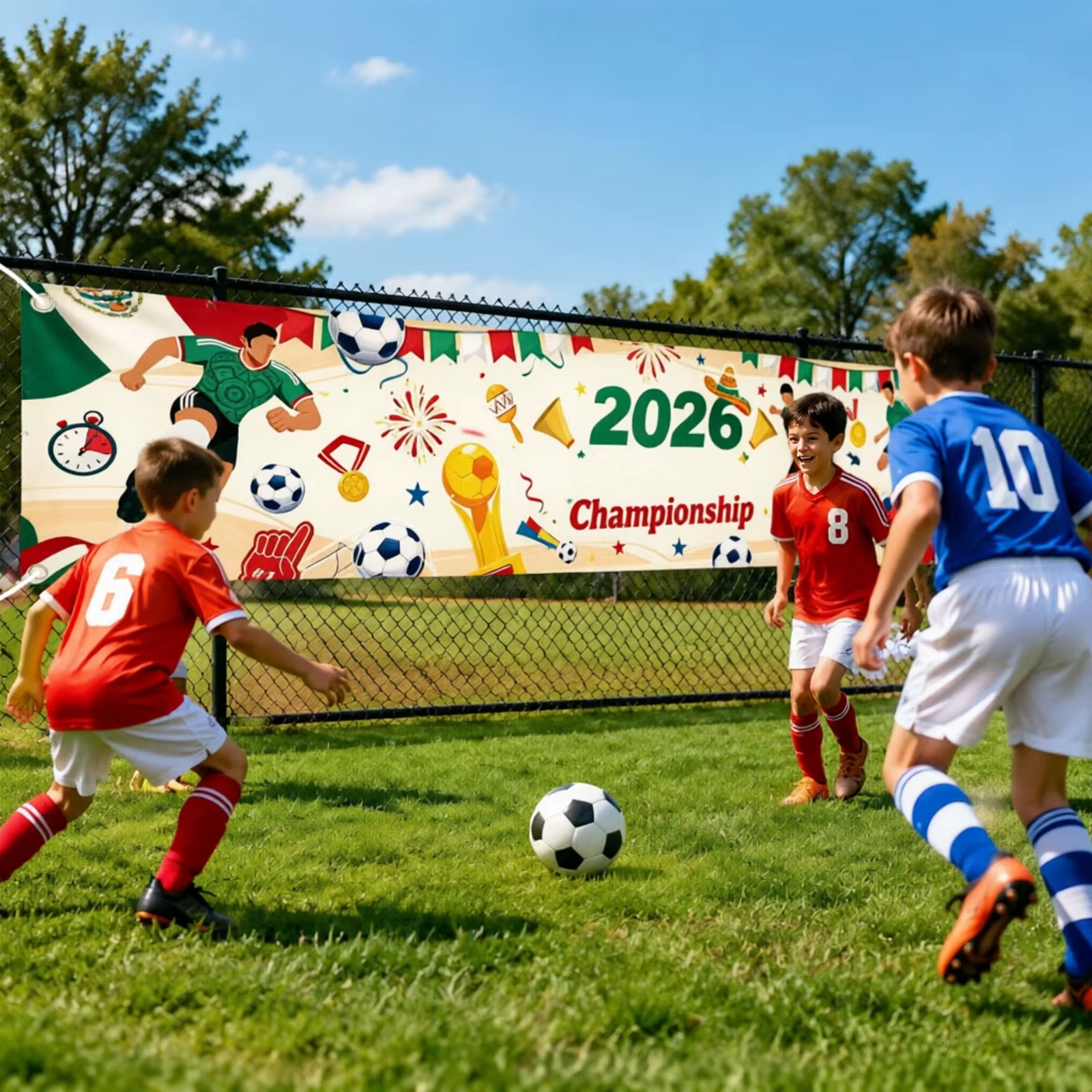 2026 Football-Themed Printed Banner