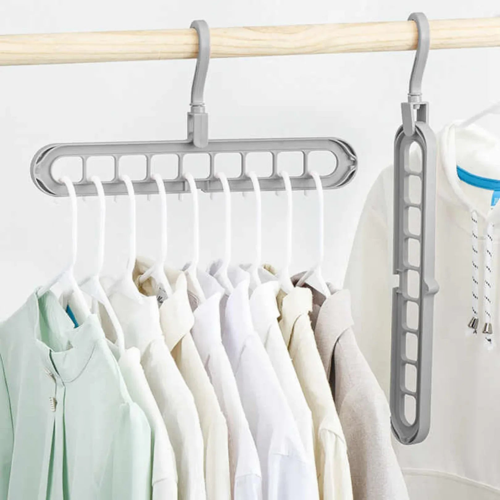 9-Hole Space Saving Clothes Hanger Organizer