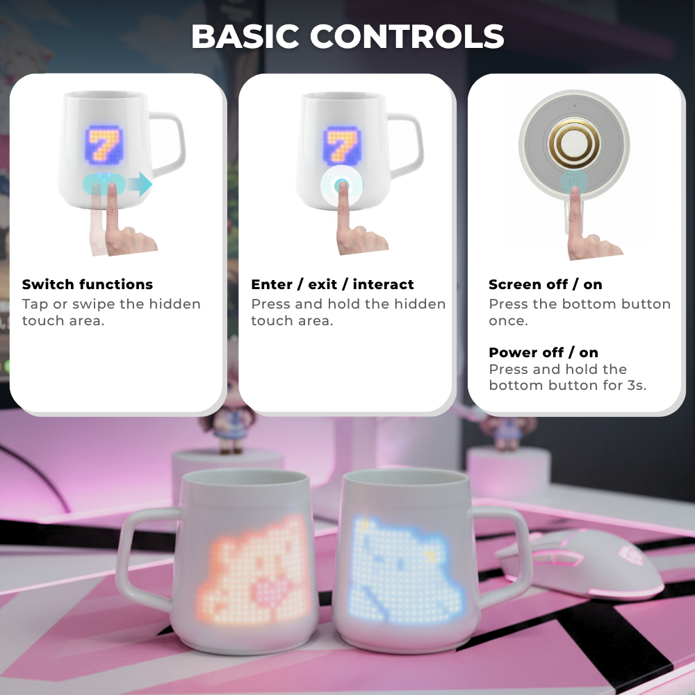 PixelMug P1: The Customizable Pixel Art LED Smart Mug