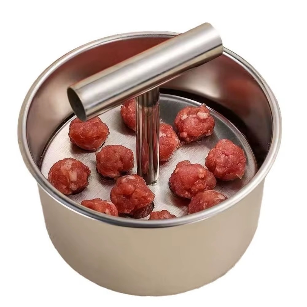 Stainless Steel Hand Press Meatball Maker – Quick & Easy Meatball Molding Tool