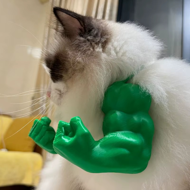 3D Printed Hulk Arm Pet Neck Accessory
