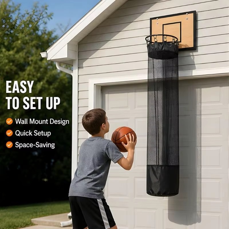 Over-the-Door Basketball Hoop Laundry Hamper