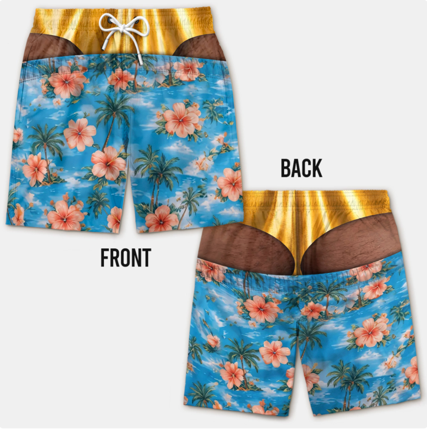 Funny Patriotic Men’s Swim Trunks