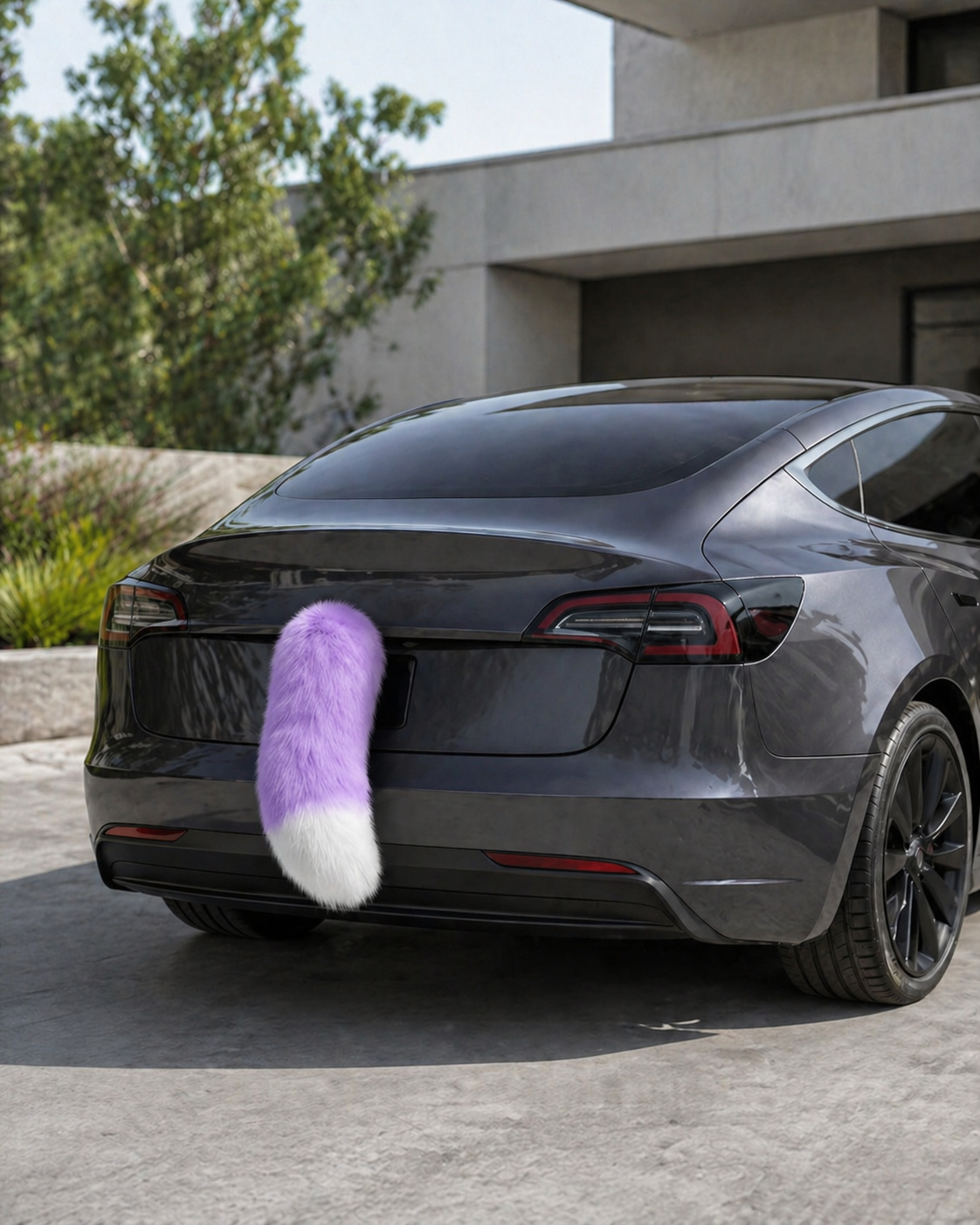 Furry Wagging Car Tail