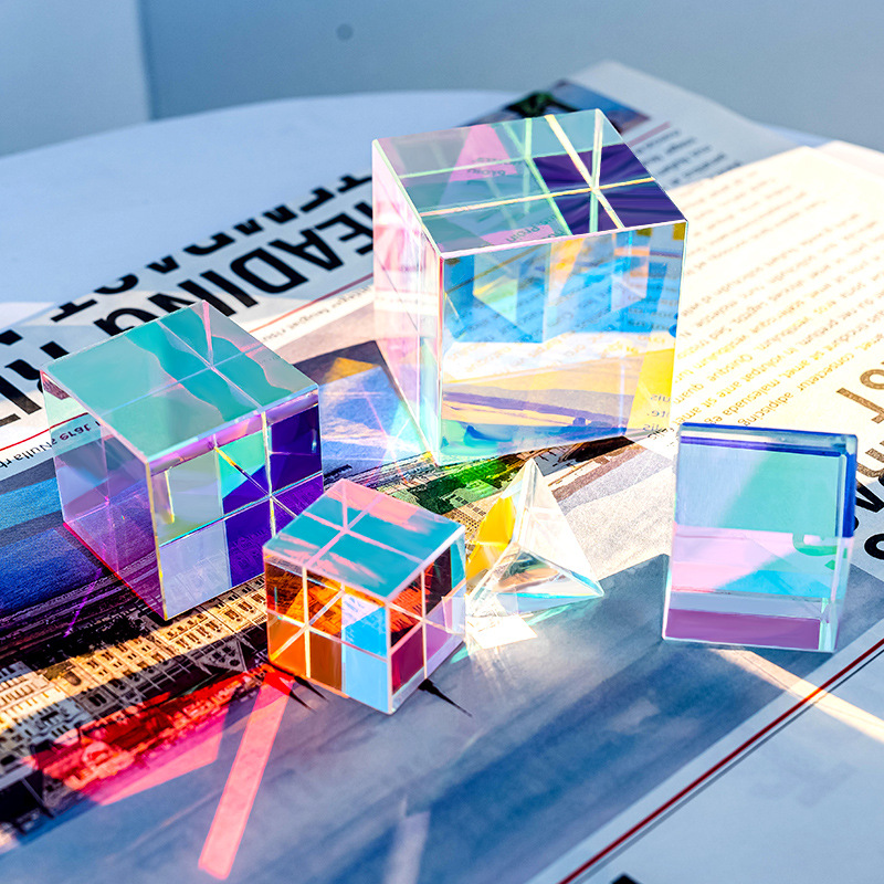 🌈 Rainbow Prism Suncatcher Light Cube