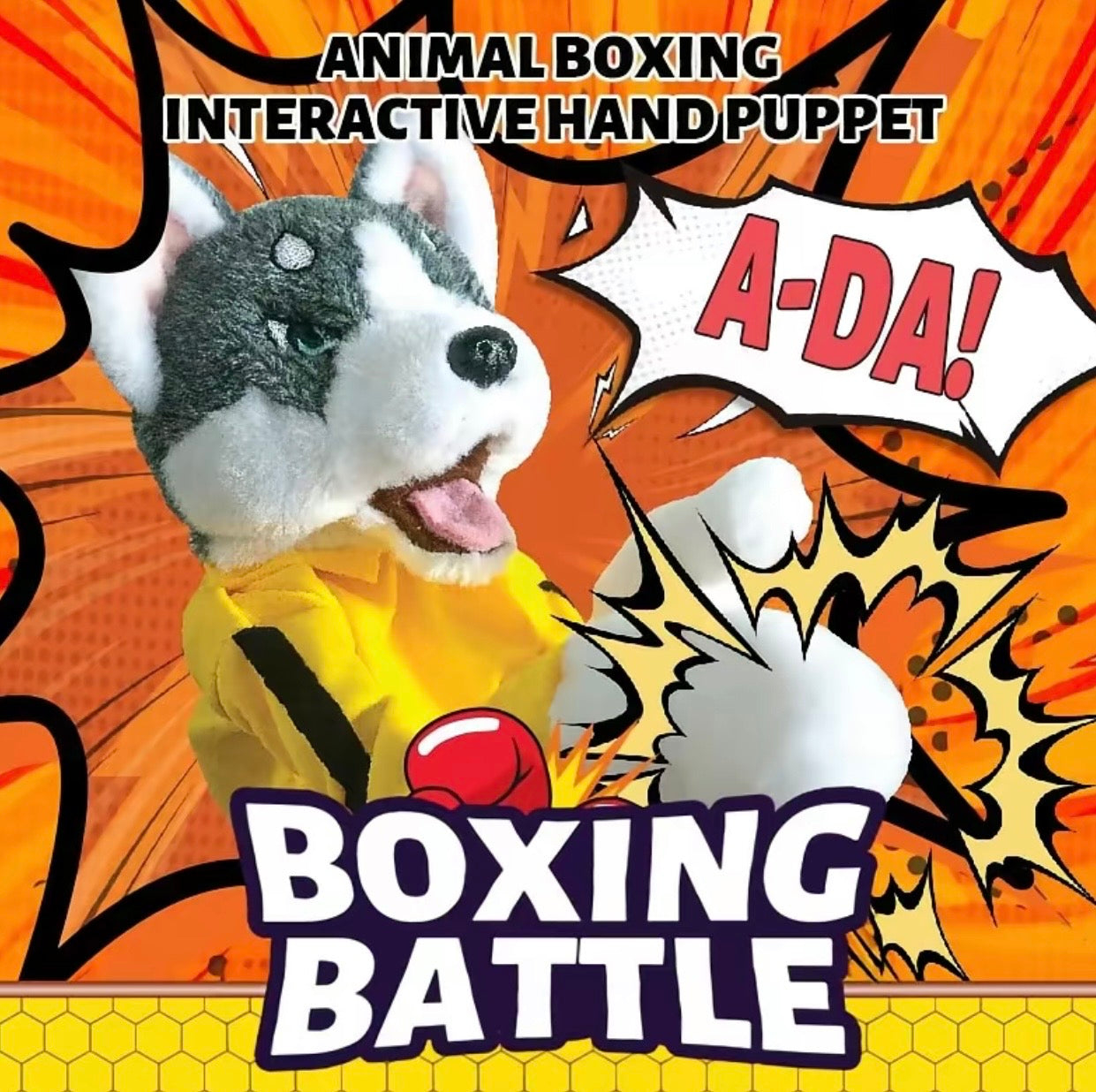 Funny Husky Boxing Puppet Toy