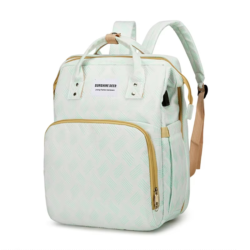 Foldable Baby Diaper Backpack with Changing Mat