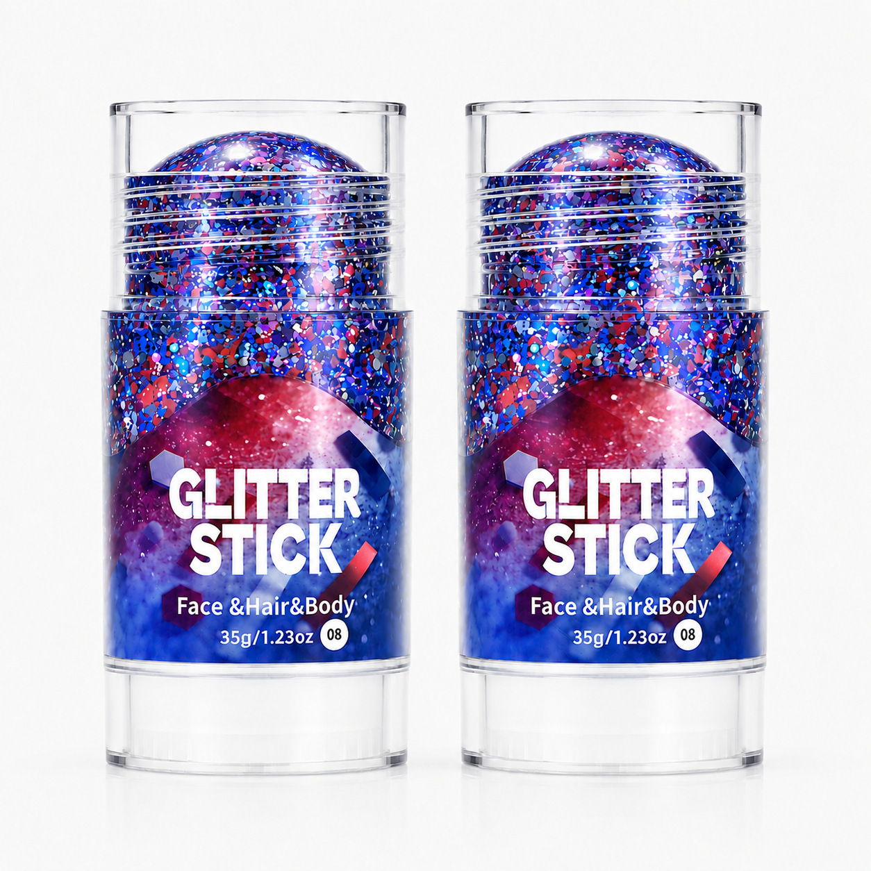 ✨ Multi-Purpose Glitter Stick for Face, Hair & Body