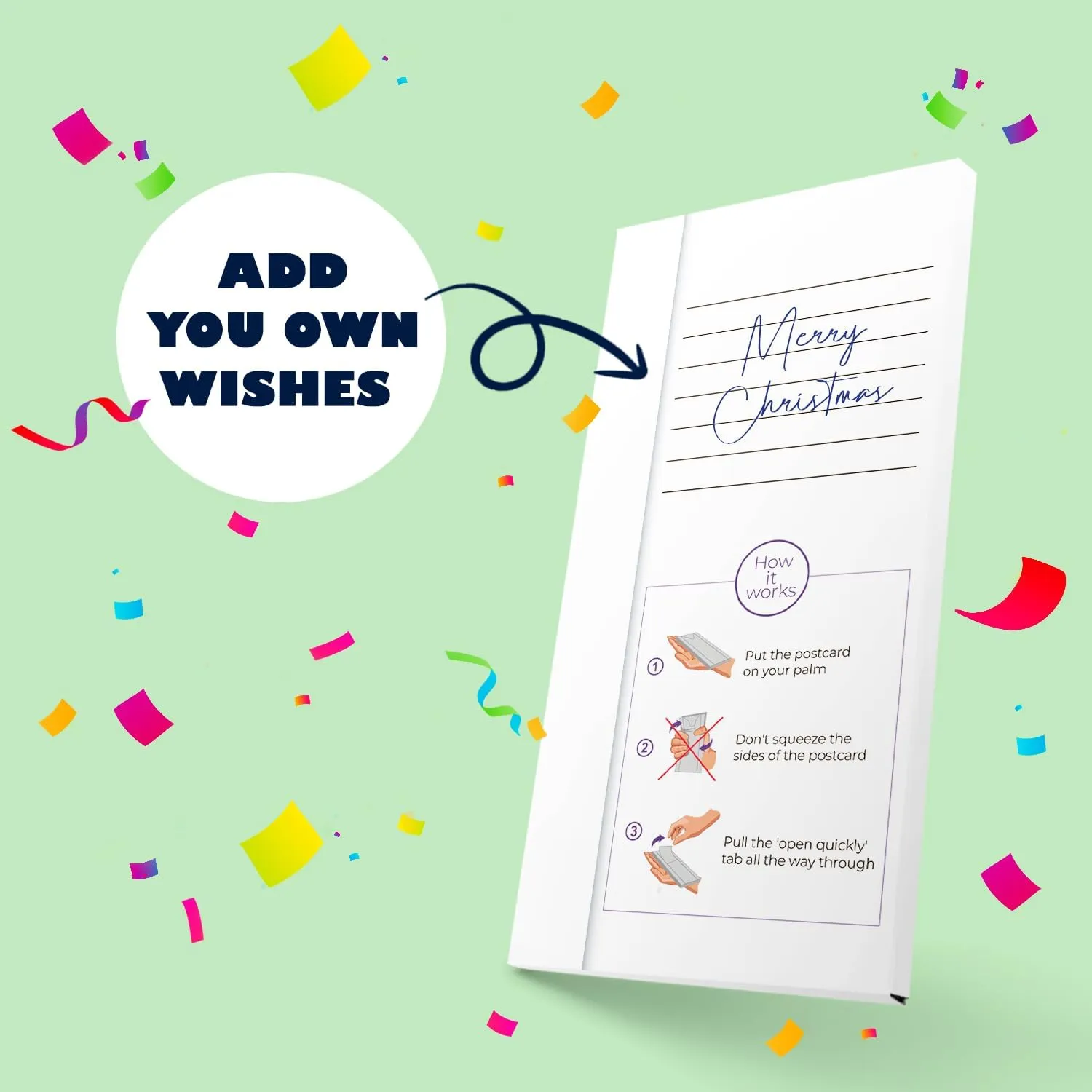 ✨Christmas Exploding Confetti Surprise Card – Pop-Up Joy in Every Envelope 🎄✨
