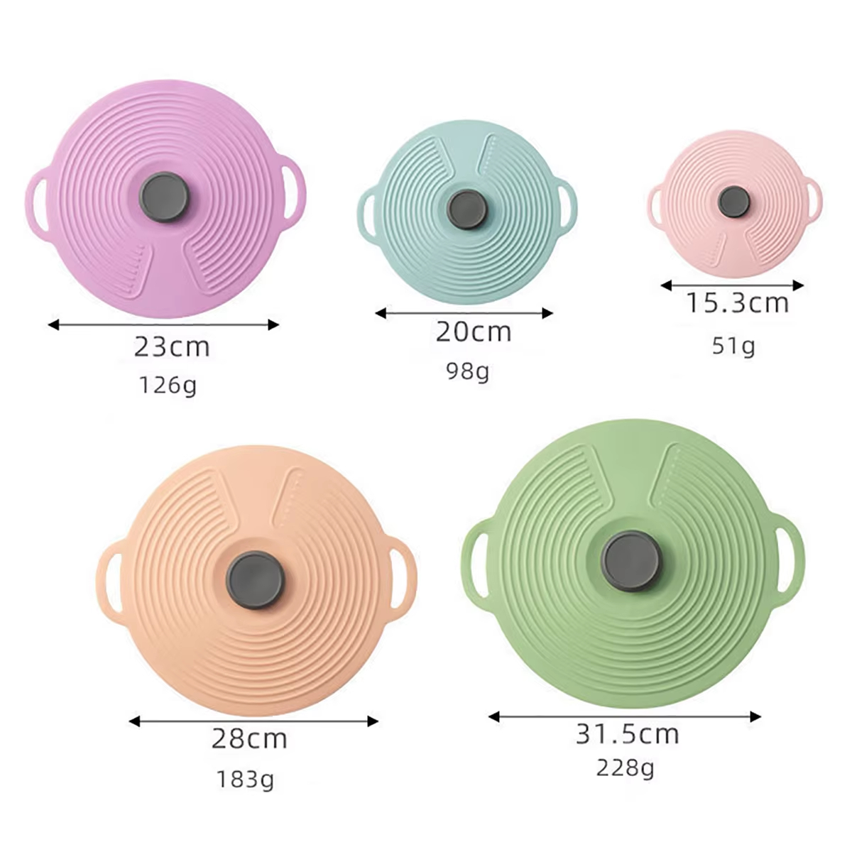 🍲 Heat-Resistant Silicone Pot Cover – Anti-Overflow & Splatter Guard