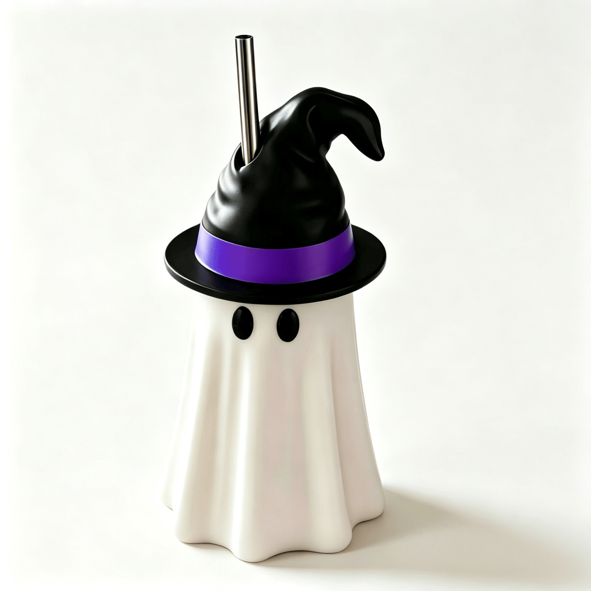 Halloween Ghost Can Holder – 3D Printed Spooky Witch Hat Beverage Can Stand