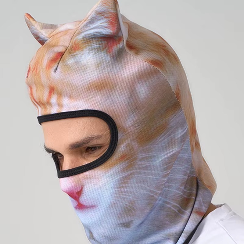 3D Cat Face Balaclava – Full Face Ski & Motorcycle Hood