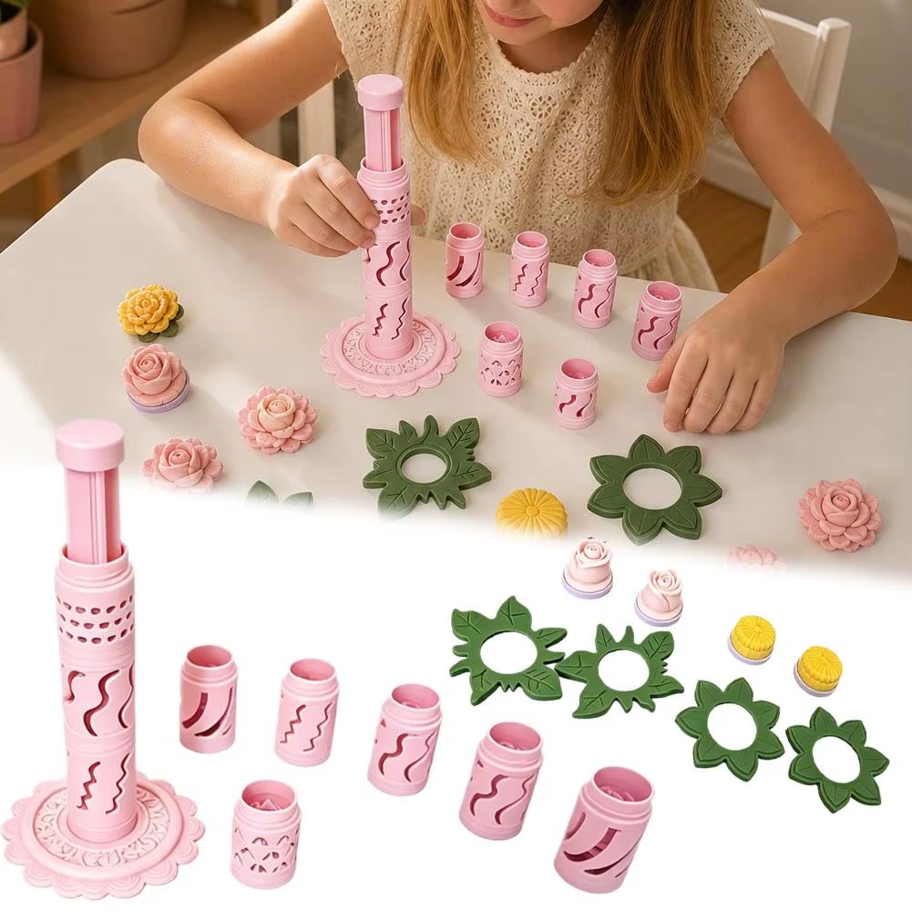 DIY Clay Flower Maker – Modular 3D Bloom Shaping Tool for Polymer & Modeling Clay