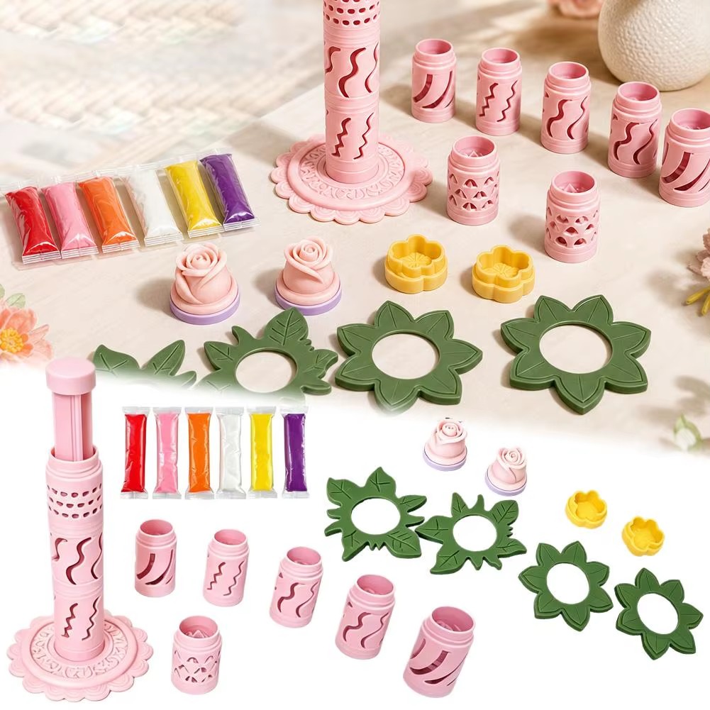 DIY Clay Flower Maker – Modular 3D Bloom Shaping Tool for Polymer & Modeling Clay