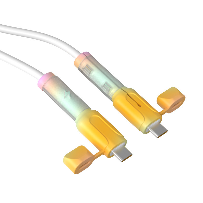 Soft Silicone Charging Cable Protector – Anti-Break Cable Sleeve with Dust Cap