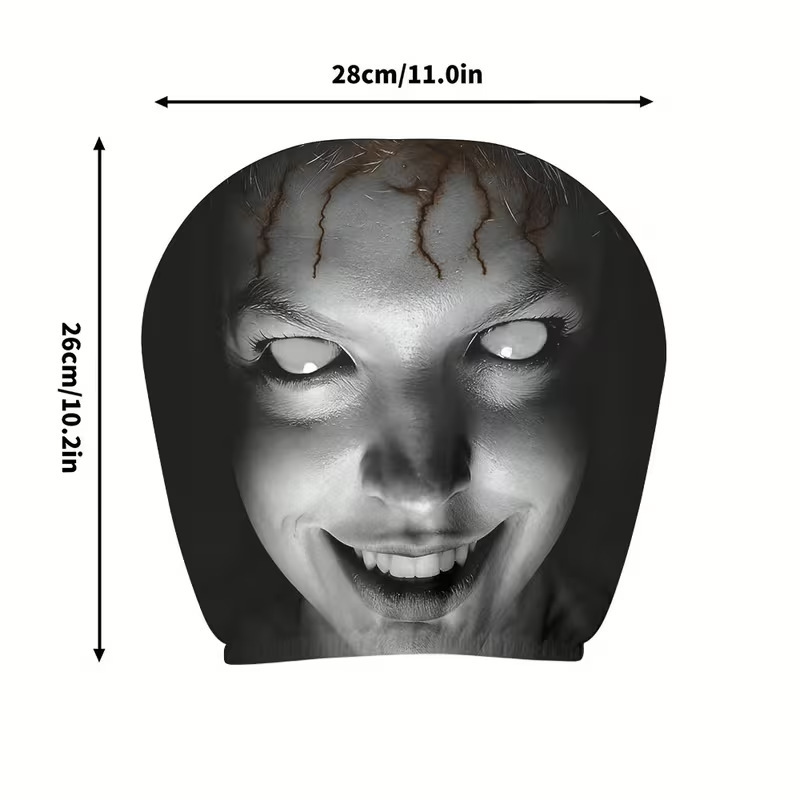 Funny Horror Face Headrest Covers (2PCS)