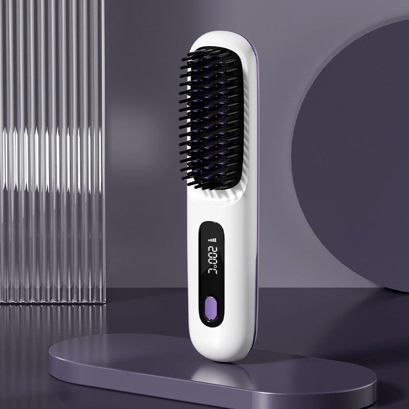 ✨Last Day Special Price £14.98!!💥Wireless Ceramic Heating Hair Straightening Comb💇‍♀️