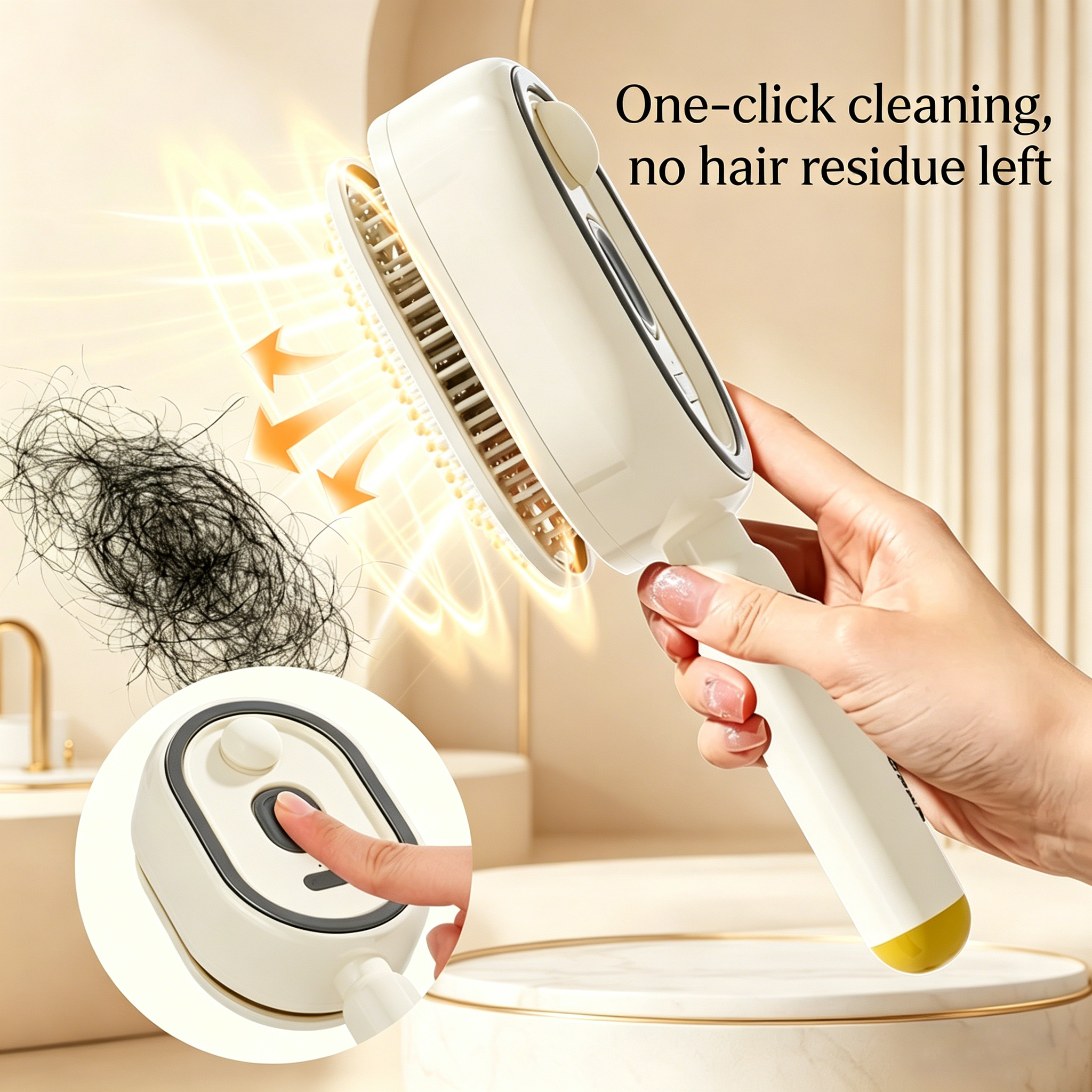 Electric spray airbag detangling comb, anti-static massage comb-Rosemary hair oil included