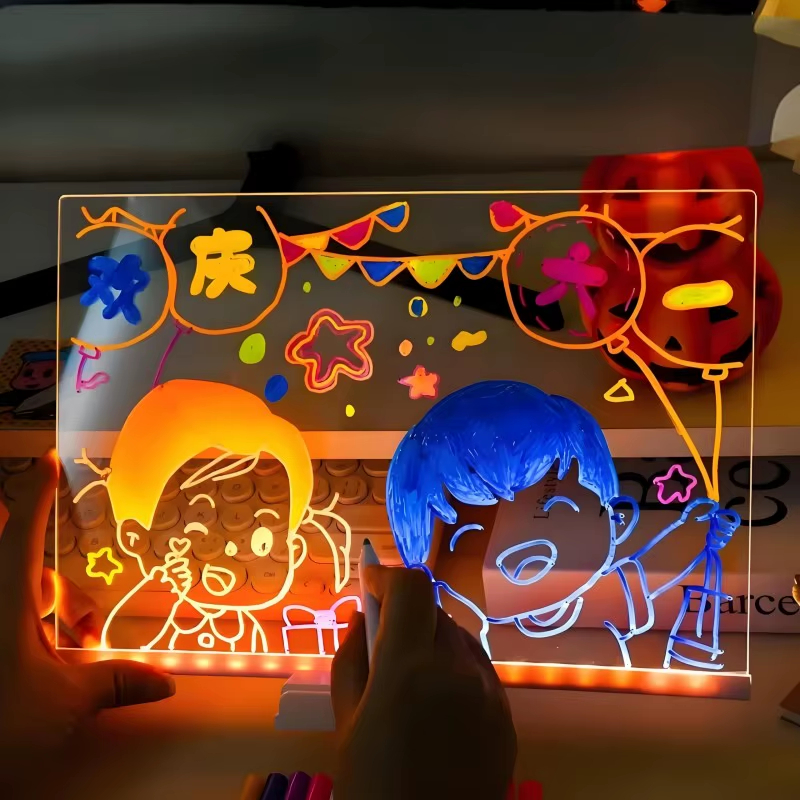 LED Drawing Board – Erasable Light-Up Message Board & Creative Night Light