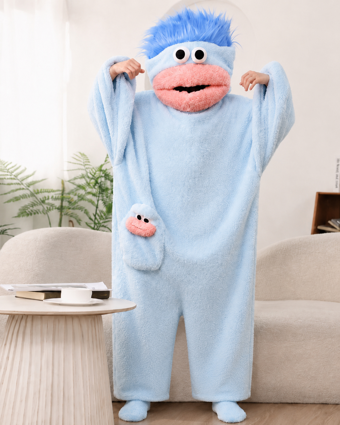 👹 Funny Big Mouth Monster Onesie Pajamas