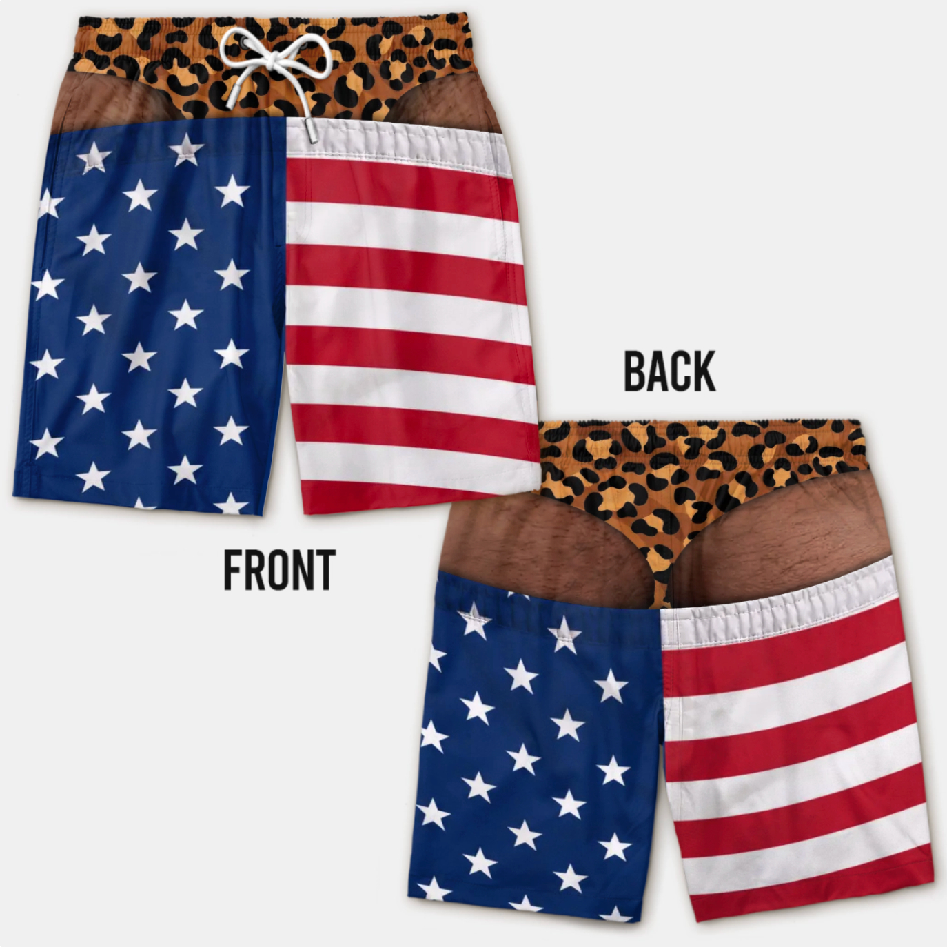 Funny Patriotic Men’s Swim Trunks