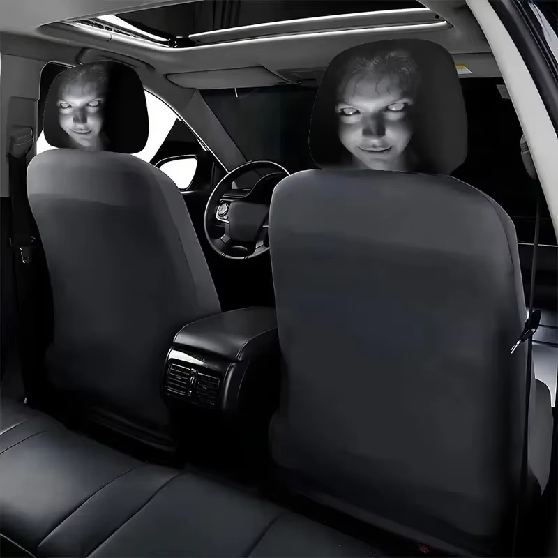 Funny Horror Face Headrest Covers (2PCS)