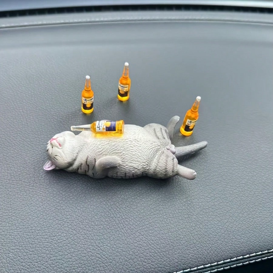 Cute Sleeping Pet Resin Figurines 🐶🐱🍺