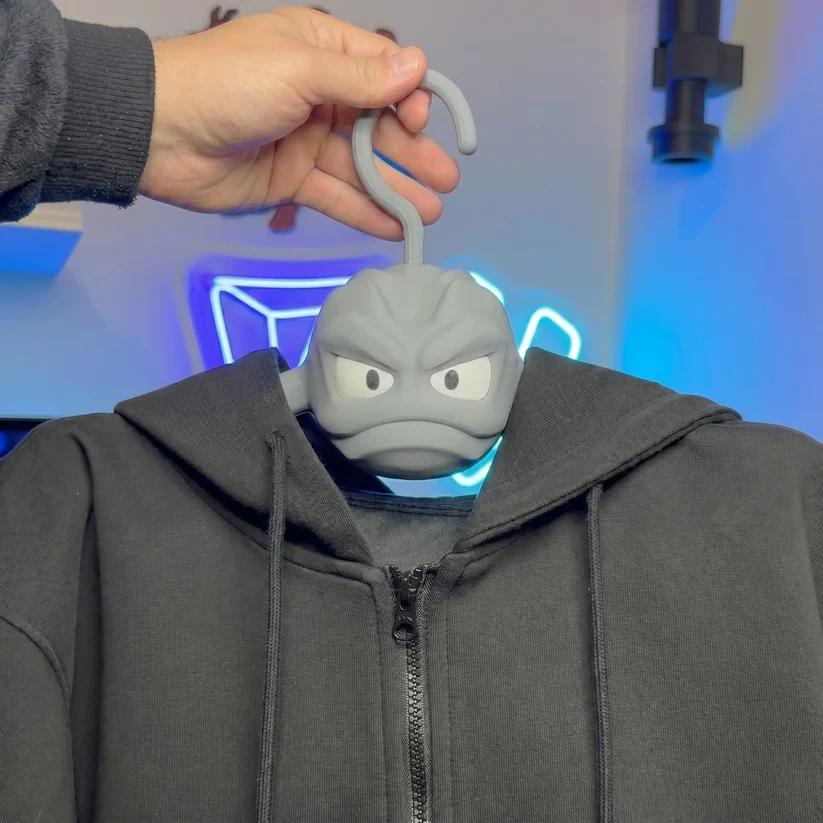 3D Printed Geodude Figure Hanger