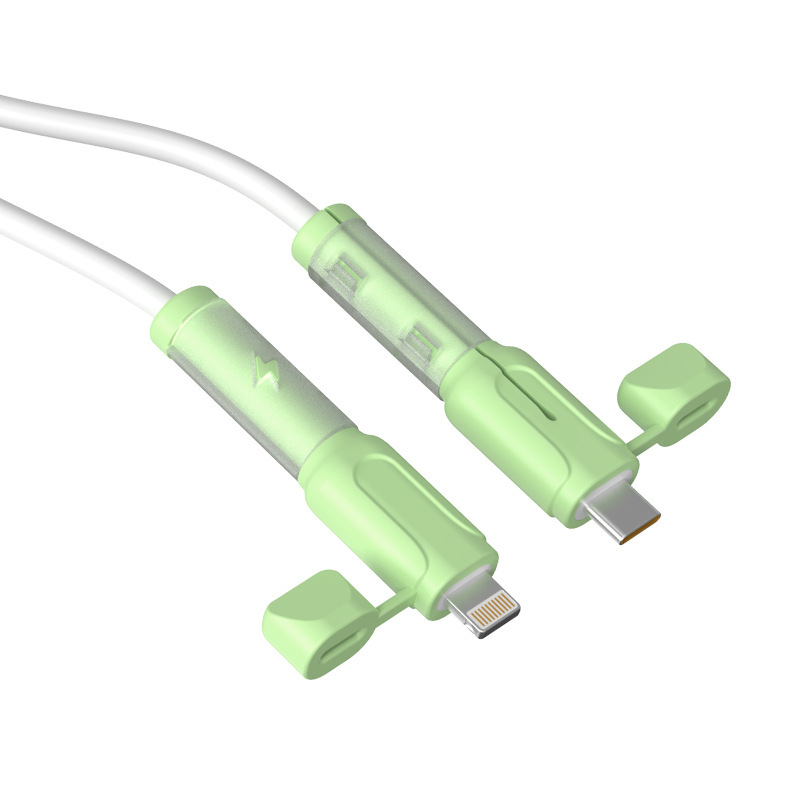 Soft Silicone Charging Cable Protector – Anti-Break Cable Sleeve with Dust Cap