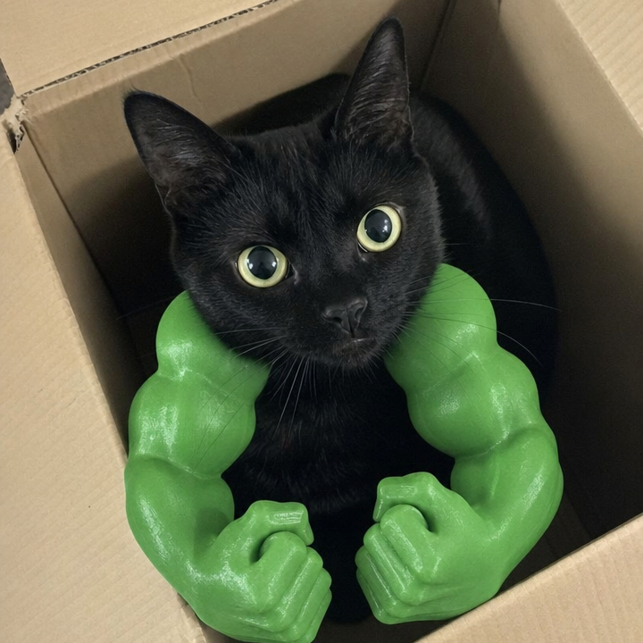 3D Printed Hulk Arm Pet Neck Accessory